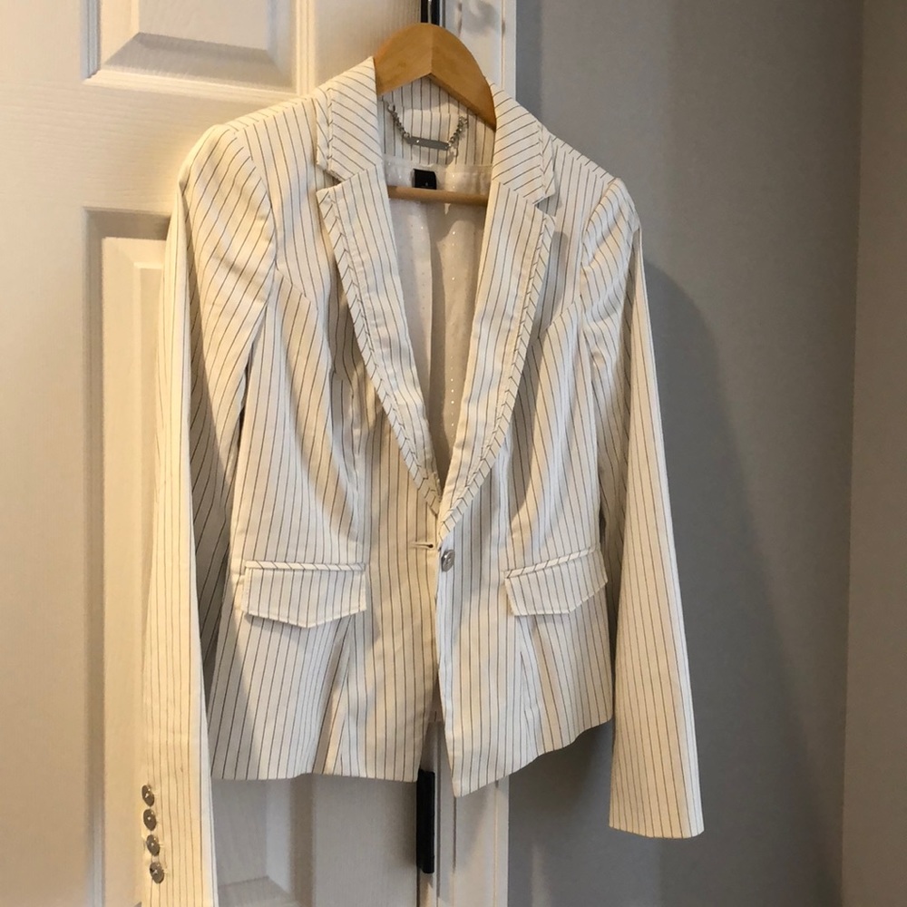 White House Black Market Stripe Blazer